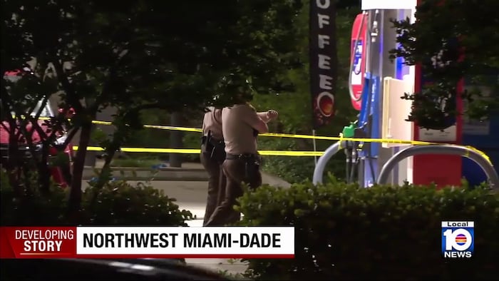 Man hospitalized after exchanging gunfire with suspect at northwest Miami-Dade gas station