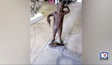 Statue honoring fallen Miami Lakes cancer victim recovered after theft; suspect arrested