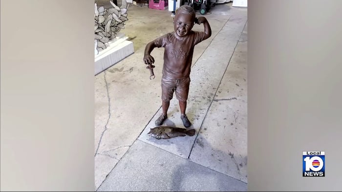 Statue honoring fallen Miami Lakes cancer victim recovered after theft; suspect arrested