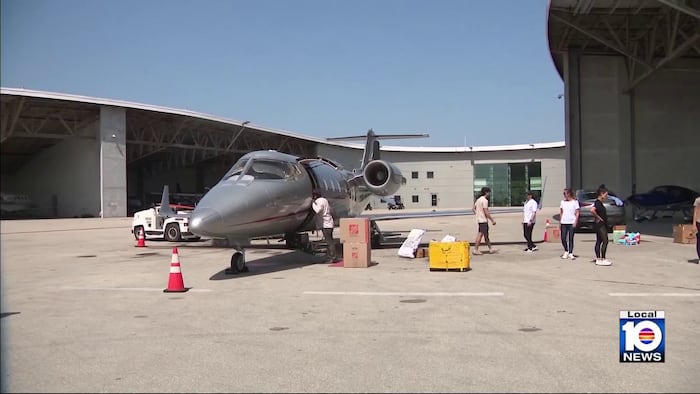 Flight full of relief items set to take off from Opa-locka bound for Colombia