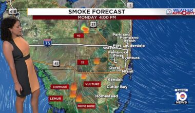 Active wildfires lower air quality to ‘moderate’ in western Miami-Dade