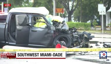 1 dead after fiery crash in southwest Miami-Dade, first responders say