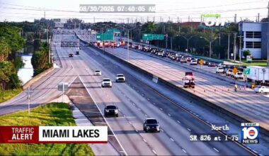Driver airlifted to hospital after rollover crash on Palmetto Expressway in Miami Lakes