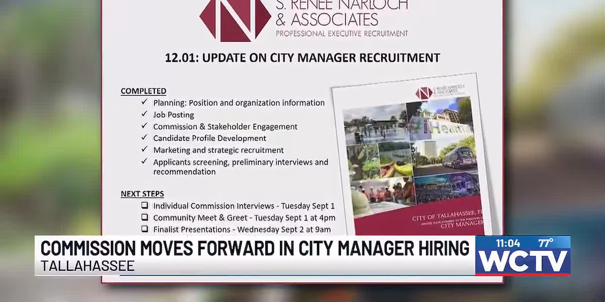 Tallahassee City Commission one step closer to hiring city manager, set to interview three finalists