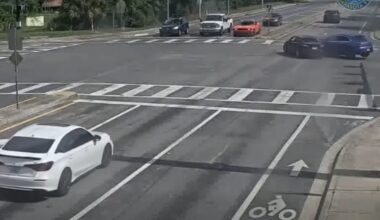 Red-Light Runner Caught on Camera Before Violent Intersection Crash in Florida