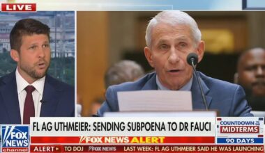 Florida Attorney General Announces Dr. Fauci Subpoena on Fox News: ‘We Will Hold Him Accountable’