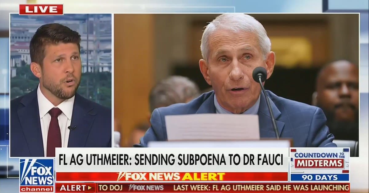 Florida Attorney General Announces Dr. Fauci Subpoena on Fox News: ‘We Will Hold Him Accountable’