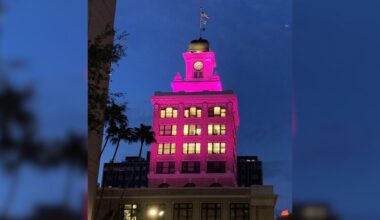 Tampa City Hall turns pink in honor of Dolly Parton