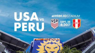 Inter.co Stadium to Host U.S. Men’s National Team in Friendly Against Peru on Sept. 26