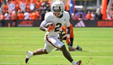 Miami RB Jordan Lyle arrested on charges of reckless driving, fleeing authorities