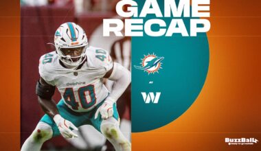 Game Recap: Dolphins Fall to Commanders in Preseason Opener