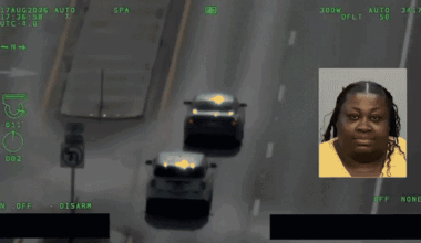 Martin County sheriff’s deputies track a vehicle before the arrest of Moniquie Love Turnbull in Florida