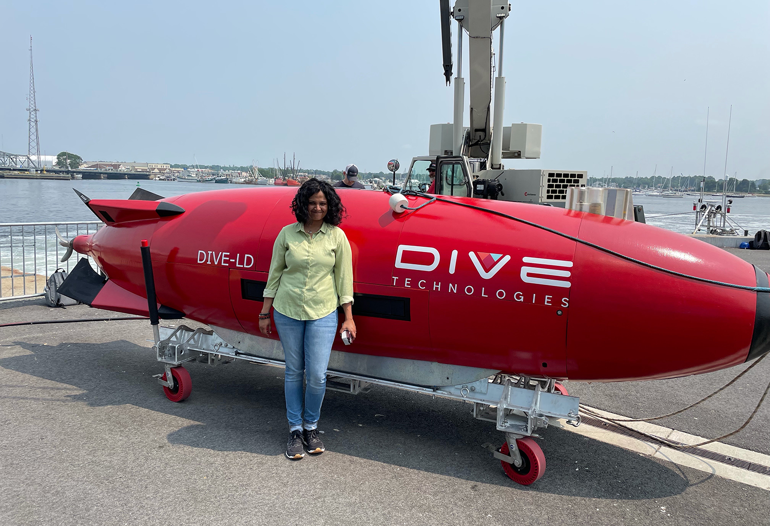 Lakshmi Miller, assistant professor of hydrography, is an ocean engineer with expertise in developing autonomous and unmanned underwater vehicles. Courtesy of Lakshmi Miller