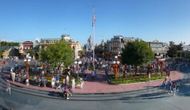 A look at Main Street USA from the train station at Magic Kingdom Park