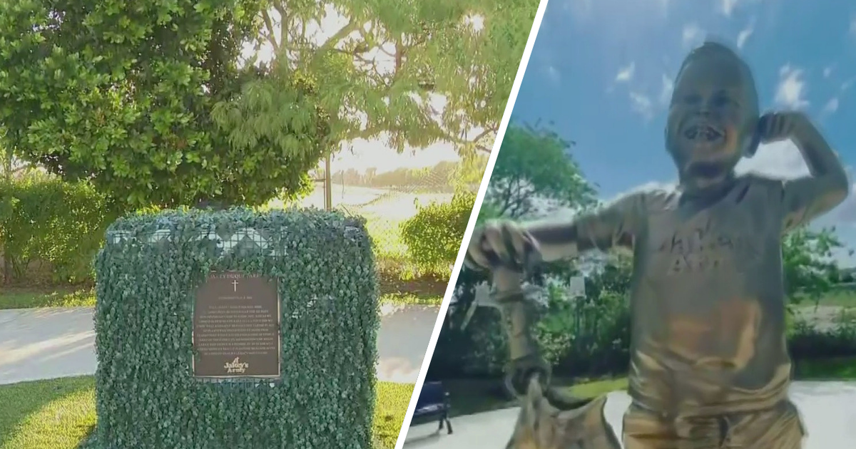 Parents of 5-year-old cancer victim plead for return of stolen statue from South Florida park