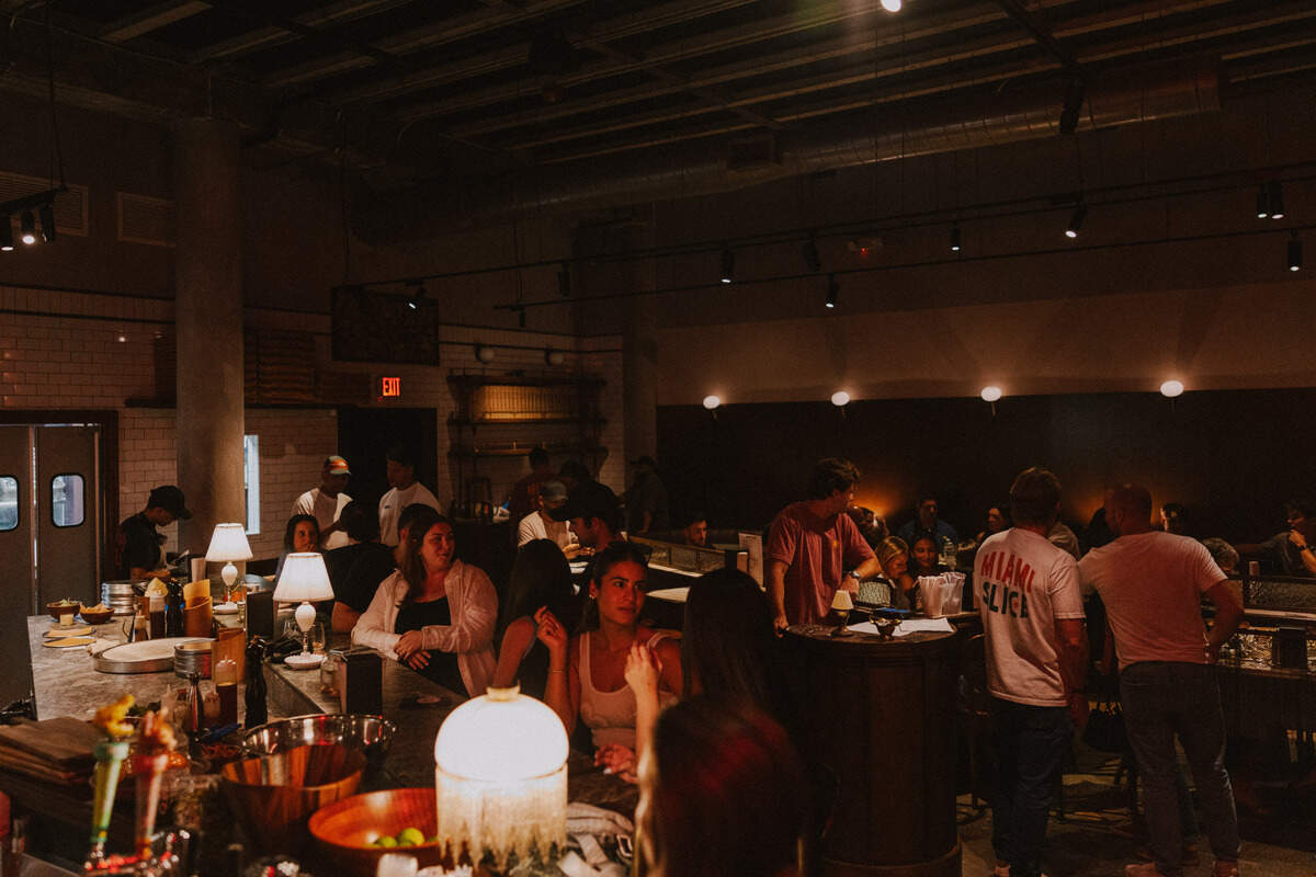 Diners at a preview night at Miami Slice in Coconut Grove.