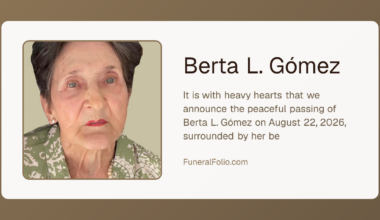 Berta L. Gómez - Obituary