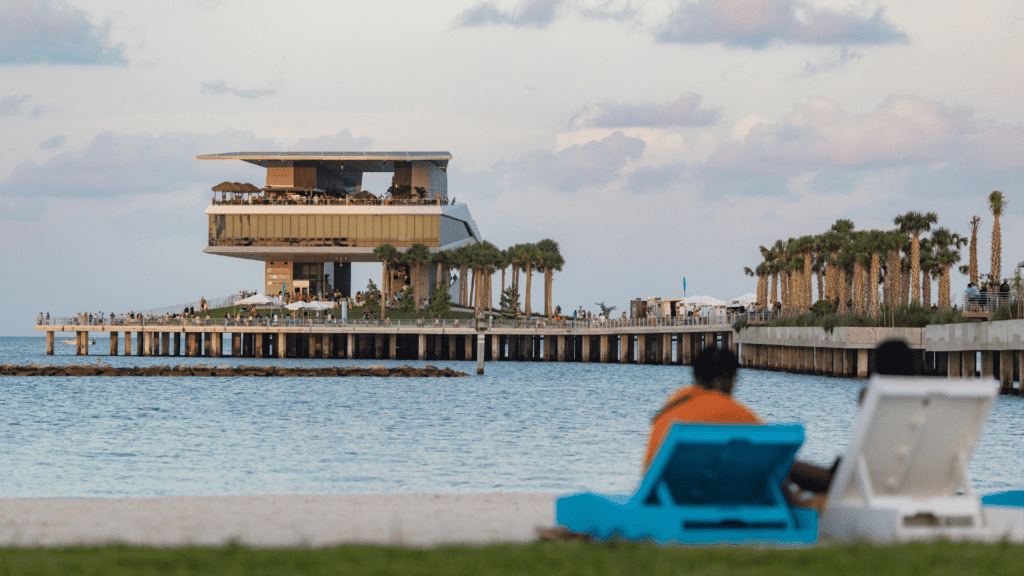 The St. Pete Pier at dusk