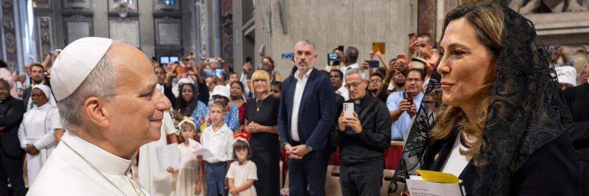 Republican Congresswoman María Elvira Salazar (R-FL) spoke with Pope Leo XIV at the Vatican on Aug. 13, 2026