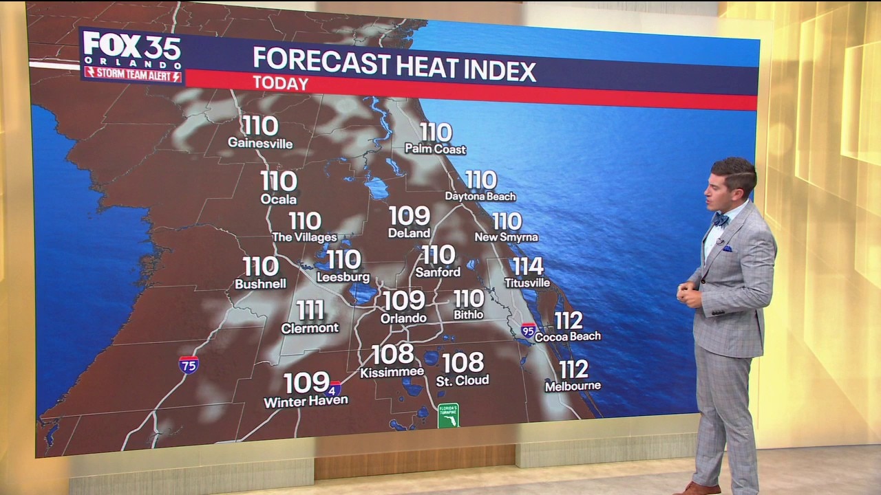 Orlando AM Weather Forecast: Extreme heat risk for Central Florida, rain chances rising 