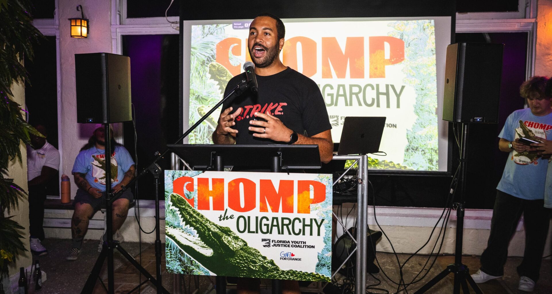 Photos: St. Pete City Councilman Richie Floyd helps rally DSA candidates at ‘Chomp The Oligarchy’ event in South Florida