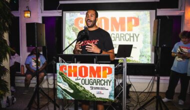 Photos: St. Pete City Councilman Richie Floyd helps rally DSA candidates at ‘Chomp The Oligarchy’ event in South Florida