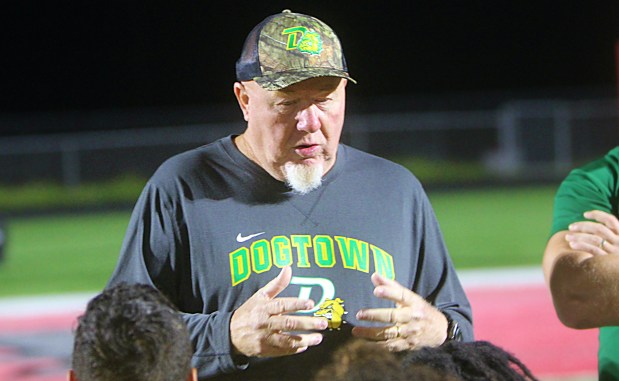 Head coach Rick Darlington at DeLand has the makings of a team that could make a run at a state championship this season. (Chris Hays/Orlando Sentinel)