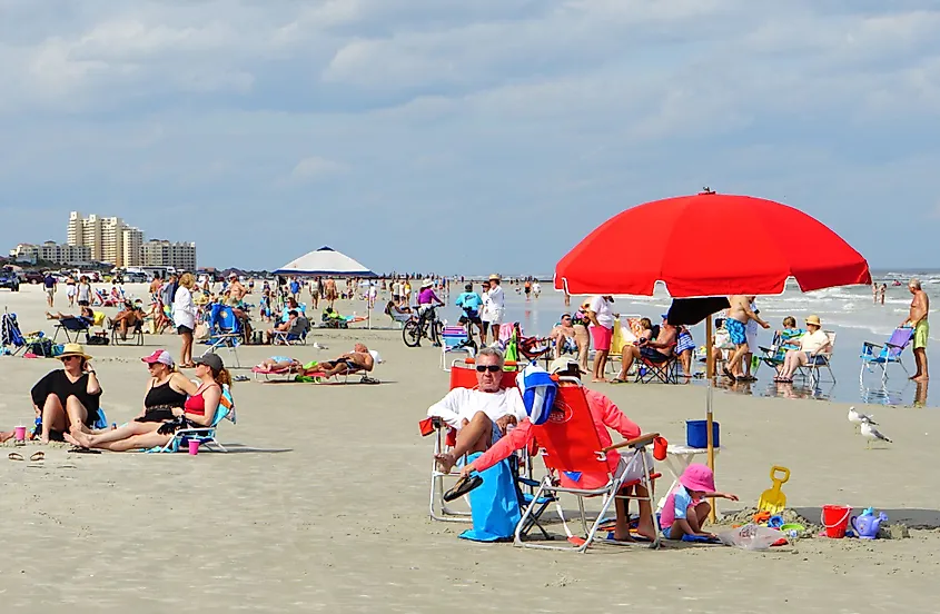 The beach at New Smyrna Beach, Florida.