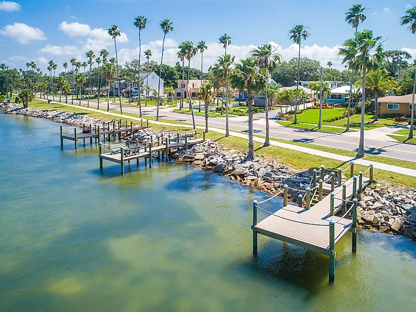 The coastal town of Dunedin, Florida.