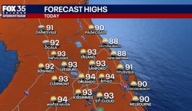 Orlando weather: Hot, humid with daily afternoon storms