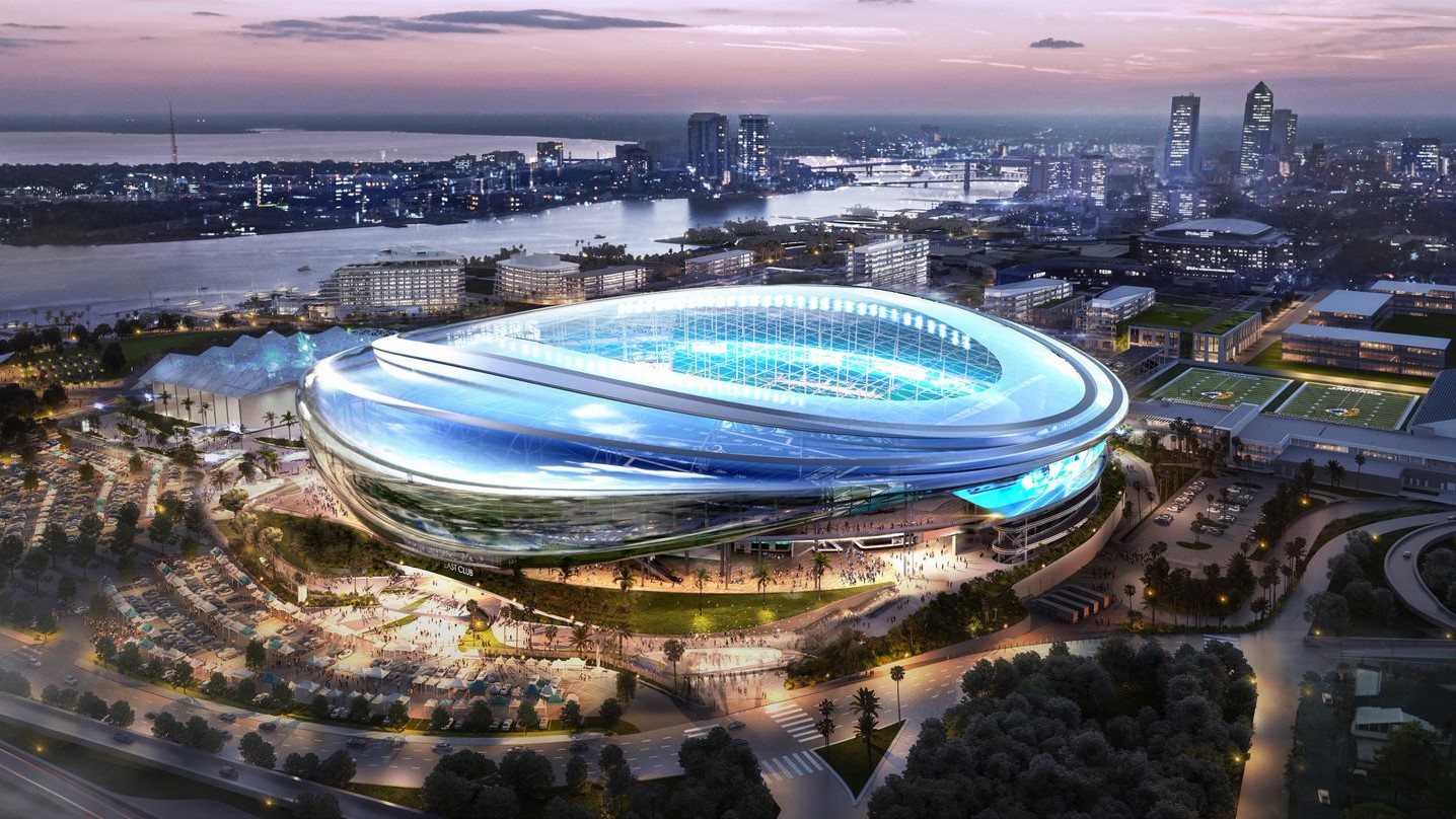 An illustration shows the Jacksonville Jaguars' "Stadium of the Future."