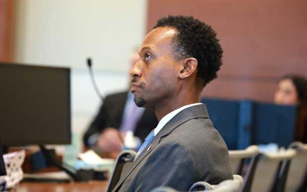 Broward College President Torey Alston appears at the Broward County Courthouse on Tuesday, Aug. 18, 2026, seeking to stop a vote on whether the college would terminate him. (Carline Jean/South Florida Sun Sentinel) 