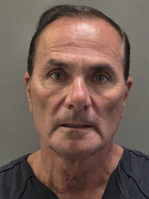 Mike Caruso, 67, was transferred to the Orange County Jail on Wednesday. He is facing charges of kidnapping, lewd or lascivious molestation, lewd or lascivious exhibition, luring or enticing a child, and child abuse (mental injury). (Orange County Corrections Department/Courtesy)