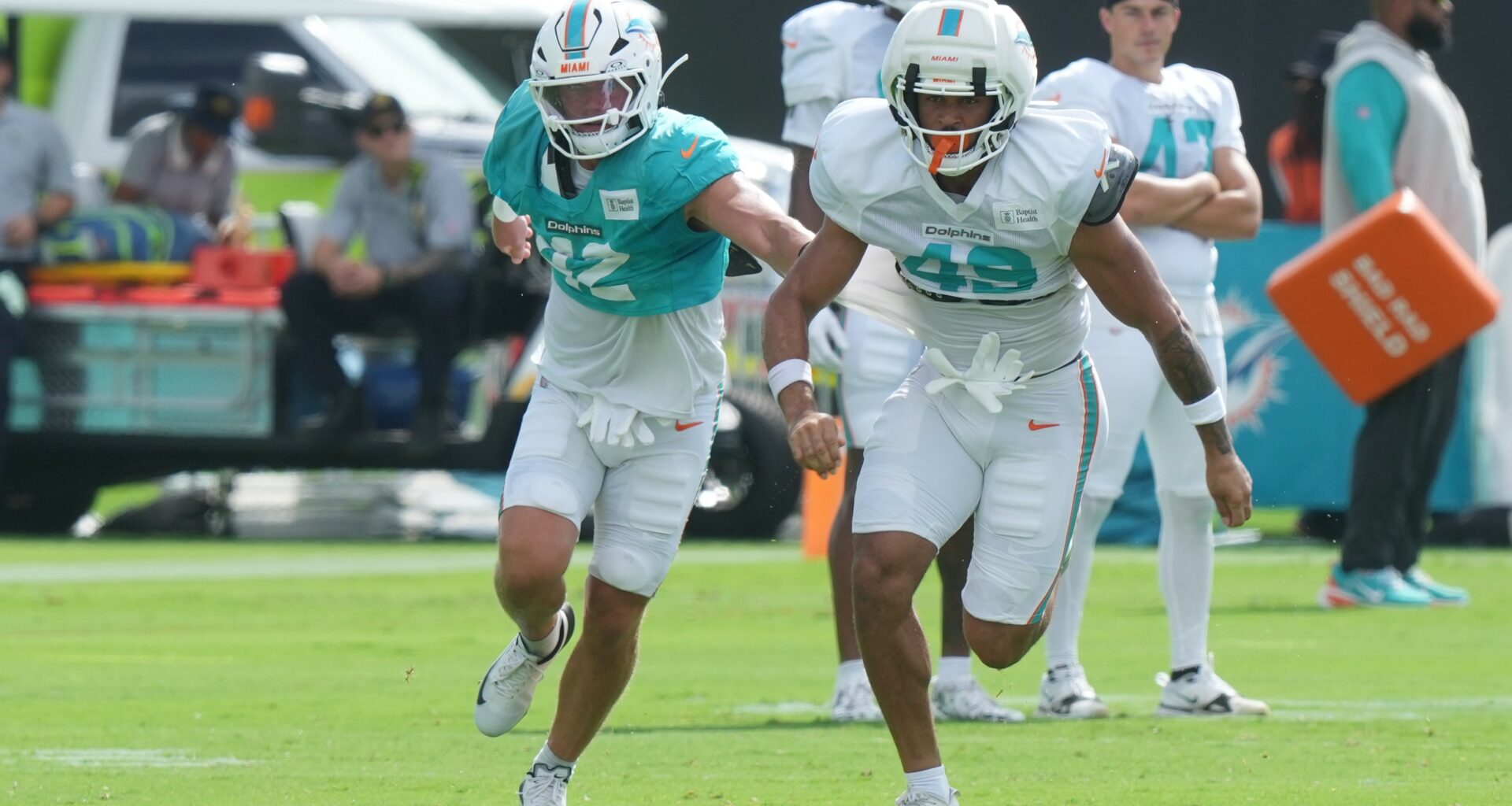Dolphins camp: Monday practice observations; stock up, down