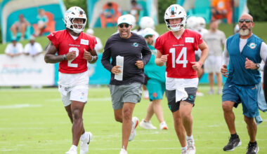 Dolphins camp: Big-play passes emerge; stock up, stock down