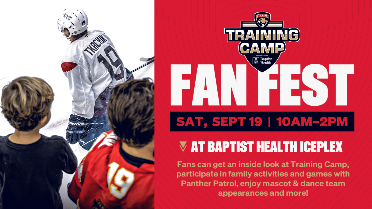 Florida Panthers to Host Training Camp Fan Fest on Saturday, Sept. 19 at Baptist Health IcePlex