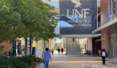 University of North Florida students move through the campus in Jacksonville on Oct. 30, 2025. (Photo by Jay Waagmeester/Florida Phoenix)