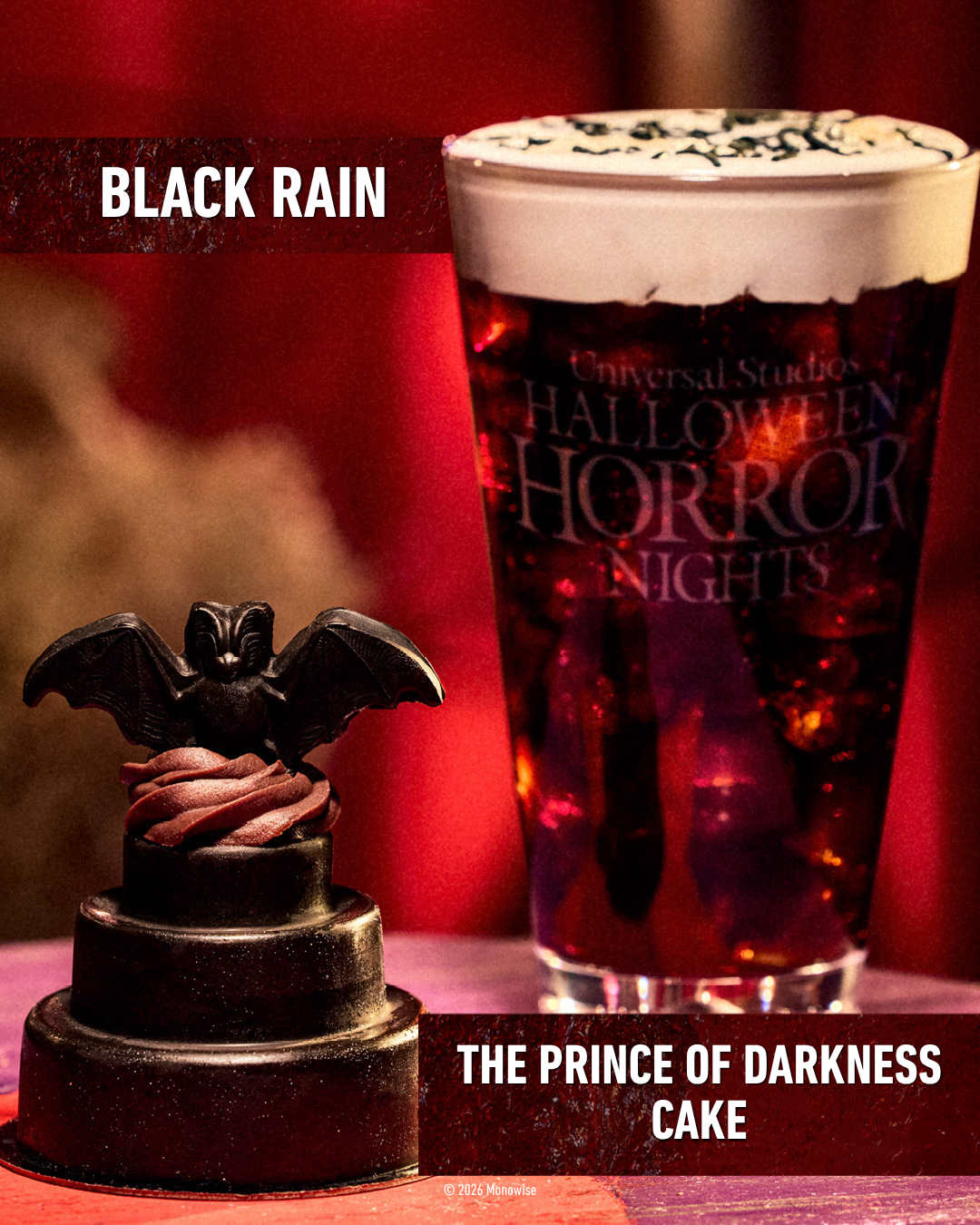 Different food items available at Halloween Horror Nights in Orlando