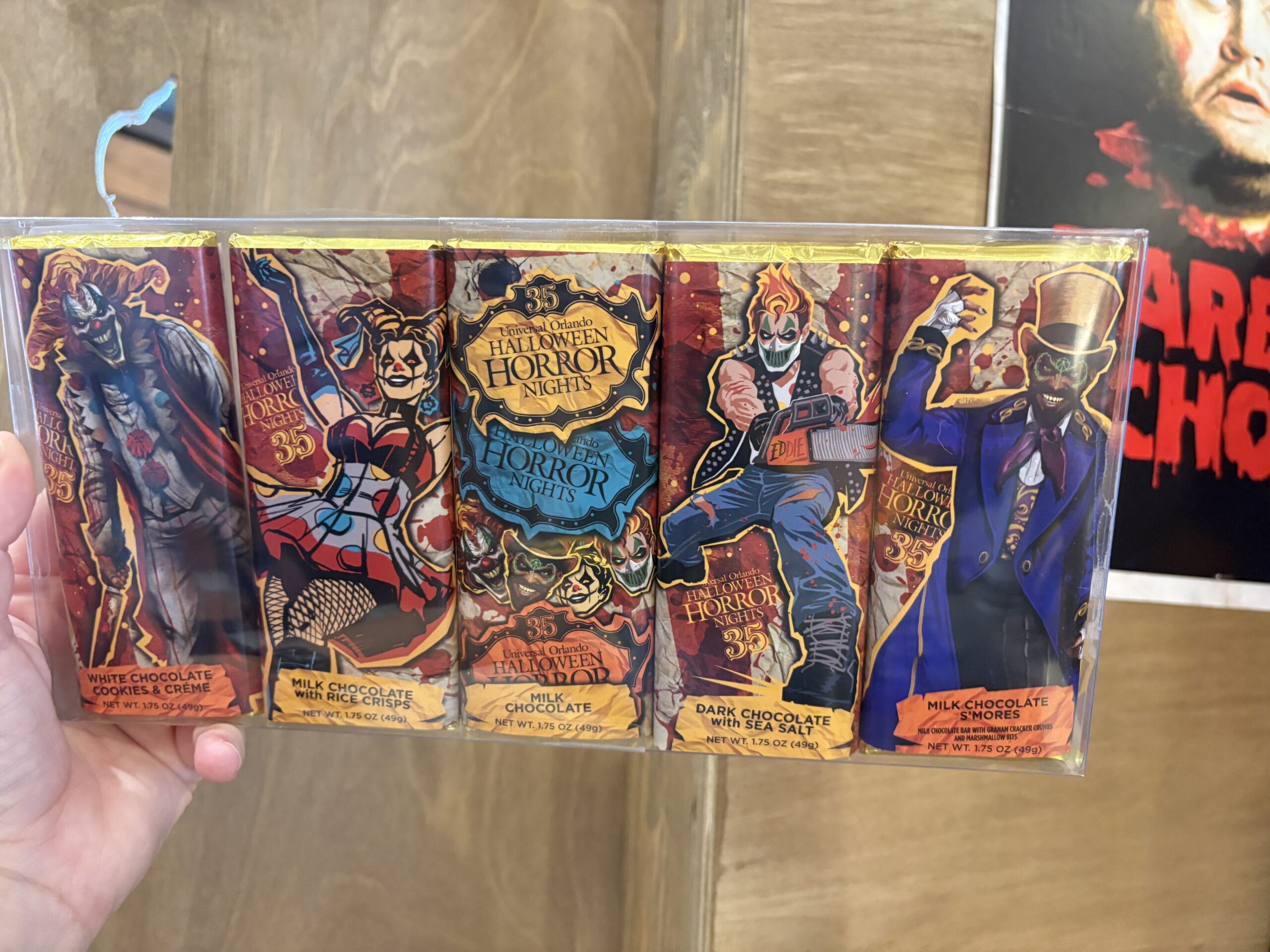 The San Francisco Candy Factory at Universal Studios Florida has been transformed into the Carey Candy Company for Halloween Horror Nights, now offering themed candy and confections inspired by the event.