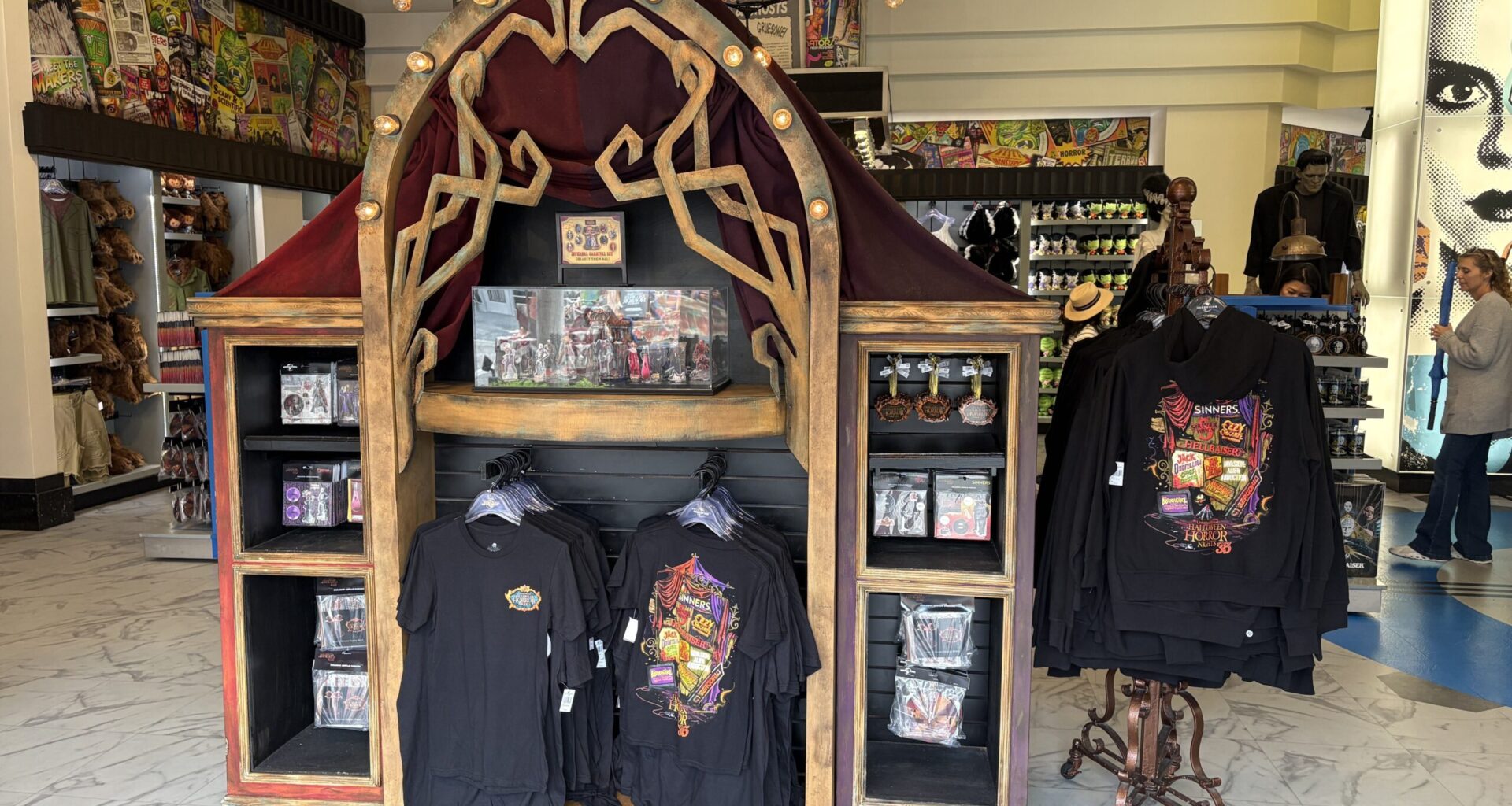 Halloween Horror Nights 35 merchandise featuring the event