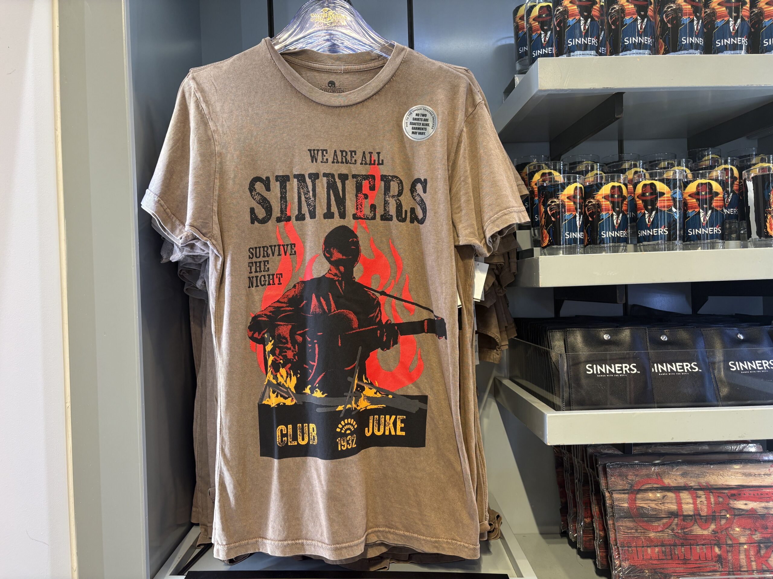 With the Sinners haunted house coming to Halloween Horror Nights 35, Universal Orlando Resort has a series of Sinners merchandise. It's available in Five and Dime at Universal Studios Florida.