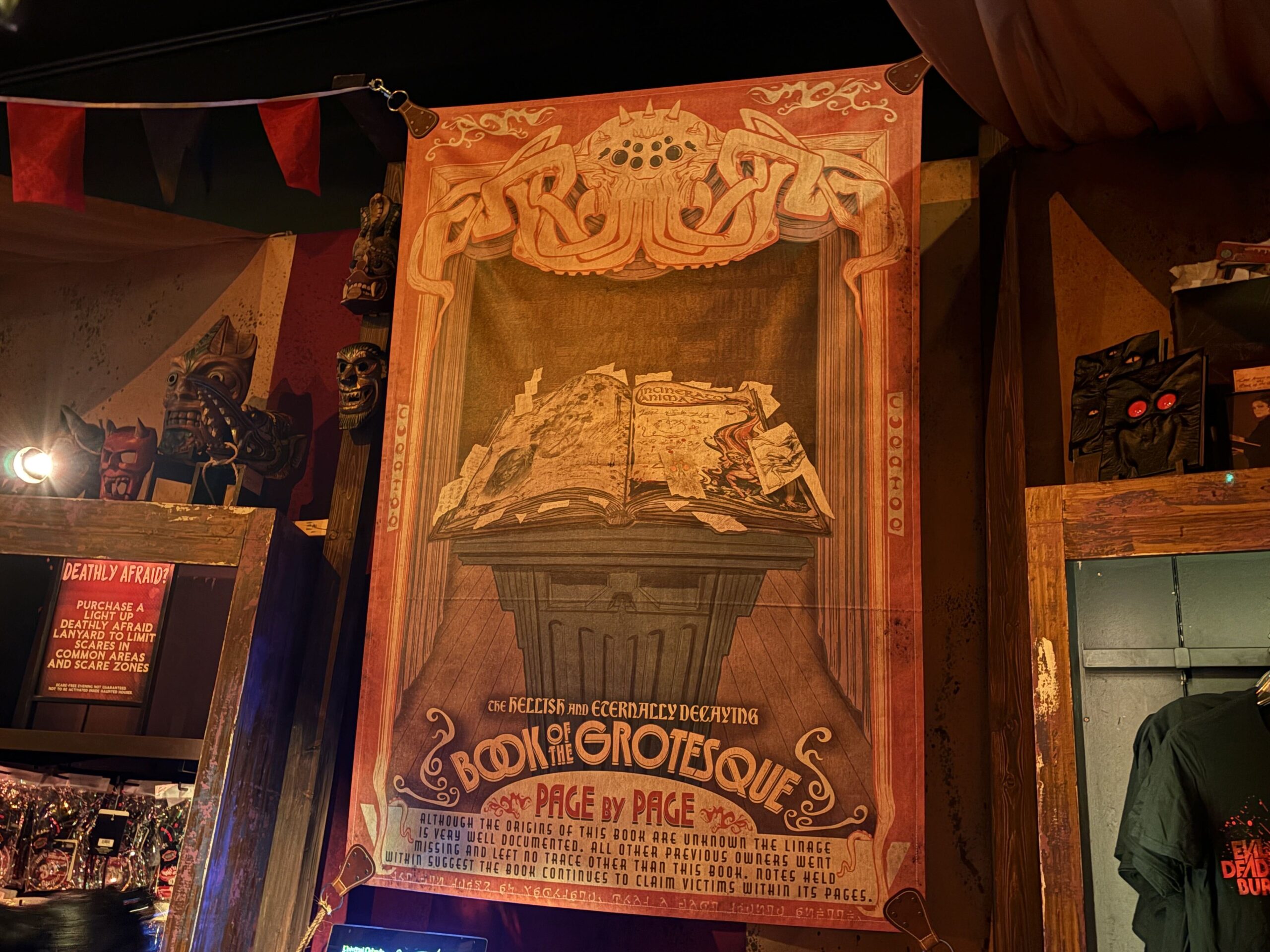 The Halloween Horror Nights 35 Tribute Store opened on August 25, providing a themed experience for purchasing event merchandise. The store is located next to Revenge of the Mummy and will be open all day to all guests, not just during HHN events.