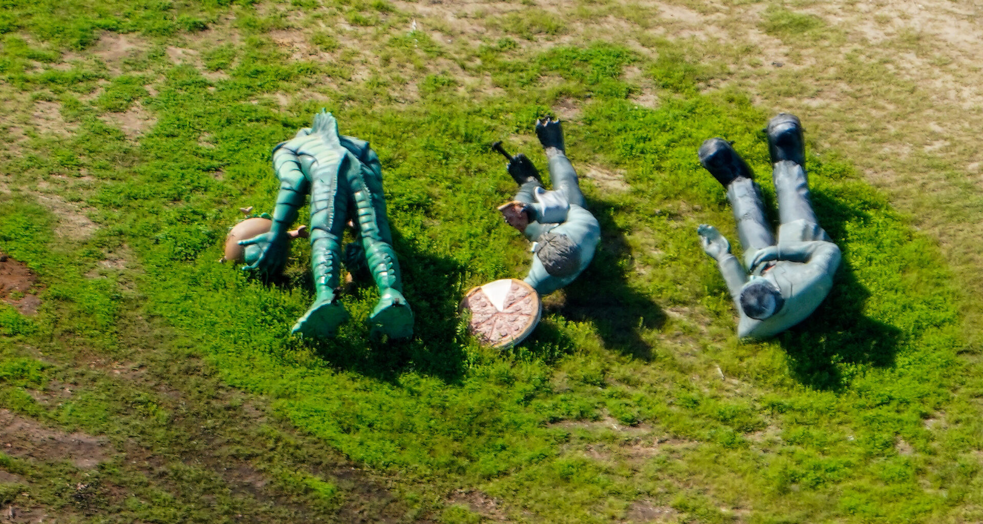 The old Monsters Cafe statues are lying on the ground in this area, indicating they could be used in the mysterious expansion.