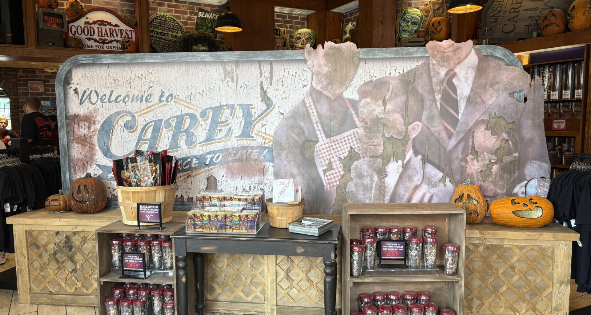 The San Francisco Candy Factory at Universal Studios Florida has been transformed into the Carey Candy Company for Halloween Horror Nights, now offering themed candy and confections inspired by the event.