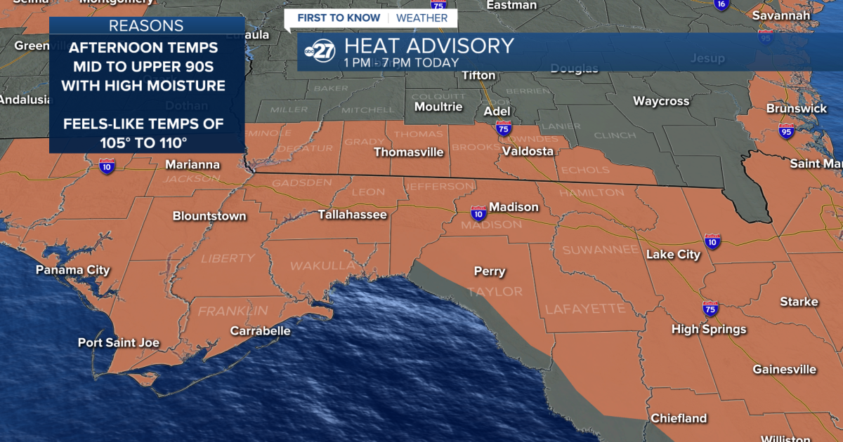Heat Advisory Issued For Wednesday (8-12-2026)