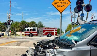 SUV driver hospitalized after collision with Brightline in Hobe Sound