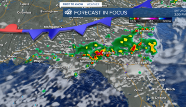 Front causing rainy start to the weekend