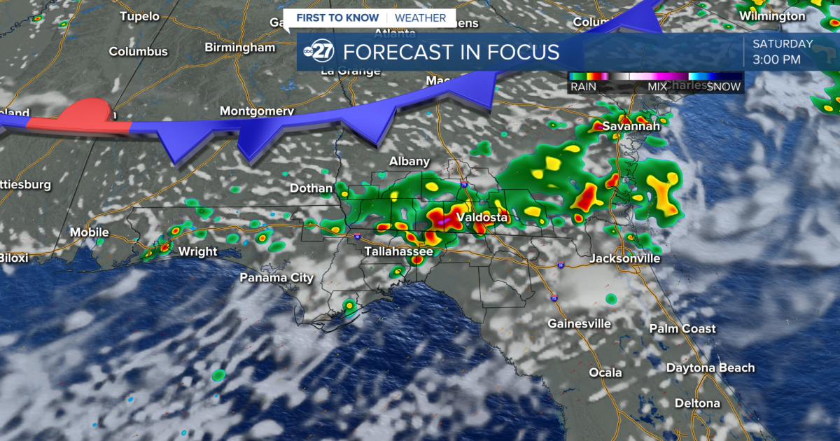 Front causing rainy start to the weekend