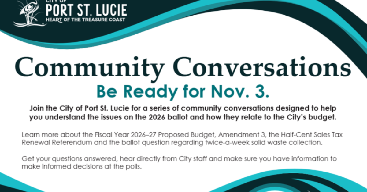 LIST: City of Port St. Lucie hosts community meetings leading up to election