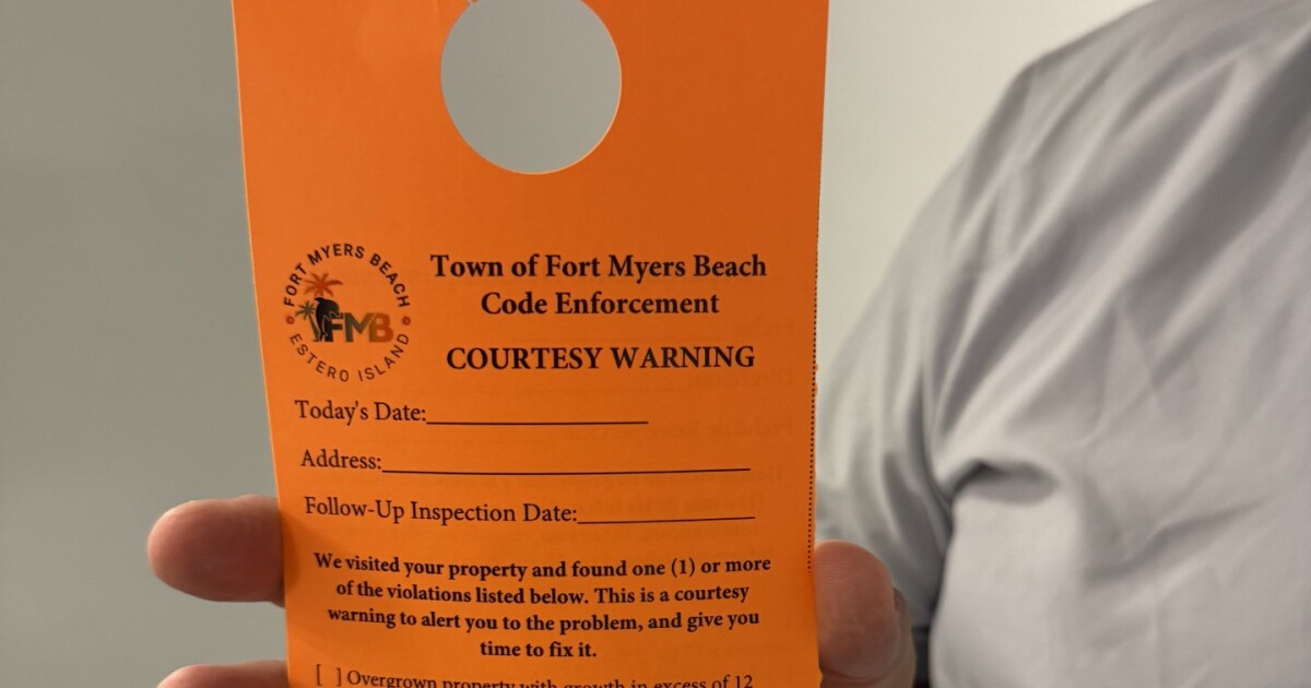 Fort Myers Beach launches courtesy warning program for code violations | WGCU News